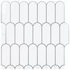 vidaXL Federfliese 10 pcs Wei&szlig; Grau 30 x 30 cm Polyurethan und PET
