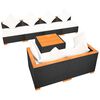 vidaXL 7-tlg. Garten-Lounge-Set mit Auflagen Poly Rattan Schwarz