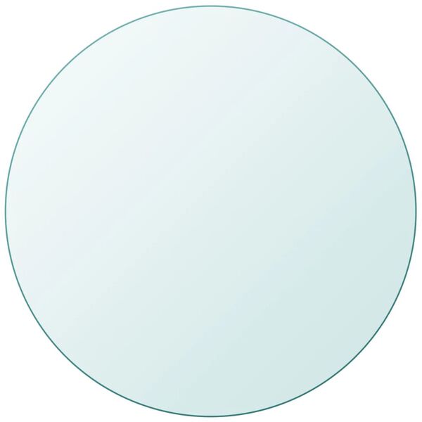 vidaXL Tischplatte aus geh&auml;rtetem Glas rund 700 mm