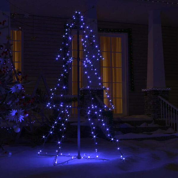 vidaXL Weihnachtsbaum in Kegelform 160 LEDs Indoor & Outdoor 78x120 cm