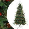 vidaXL Künstlicher klappbarer Weihnachtsbaum mit Ständer Grün 150 cm