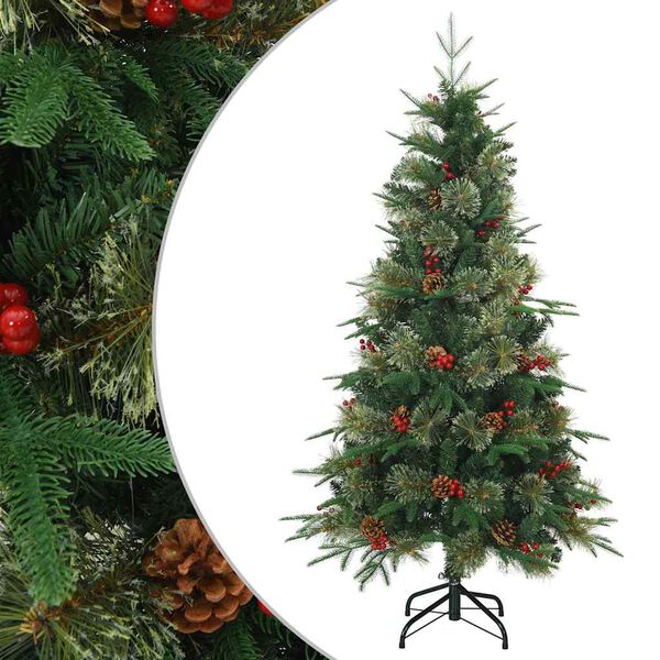 vidaXL Künstlicher klappbarer Weihnachtsbaum mit Ständer Grün 150 cm