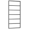 vidaXL Schiebet&uuml;r mit Beschlag Schwarz 90x205 cm ESG-Glas