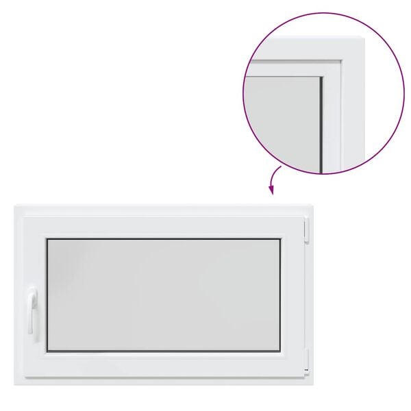 vidaXL Kellerfenster "RISOR" 100x70 cm Drehkipp DIN Rechts Weiß