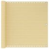 vidaXL Balkon-Sichtschutz Beige 90x500 cm HDPE
