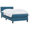 vidaXL Boxspringbett mit Matratze Dunkelblau 100x210 cm Samt