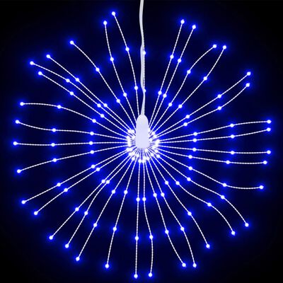 vidaXL Weihnachtsbeleuchtungen Feuerwerk 8 Stk. 140 LEDs Blau 17 cm