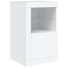 vidaXL Sideboard mit LED-Leuchten Weiß 164x37x67 cm