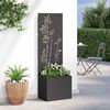 vidaXL Garten Sichtschutz-Leinwand Floral Schwarz 50 x 140 cm