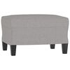 vidaXL 3-Sitzer-Sofa mit Hocker Hellgrau 180 cm Stoff