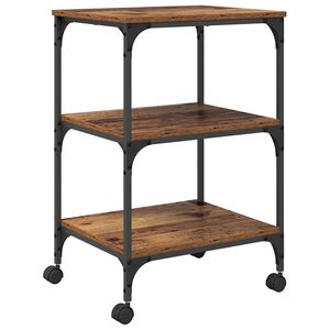 vidaXL Druckerständer Altholz 50 x 41 x 75 cm Holzwerkstoff