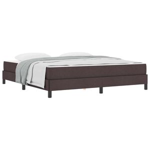 vidaXL Boxspringbett mit Matratze Dunkelbraun 180 x 200 cm Stoff