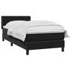 vidaXL Boxspringbett mit Matratze Schwarz 80x210 cm Samt