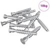 vidaXL Confirmat-Schrauben 2500 pcs Silber Metall