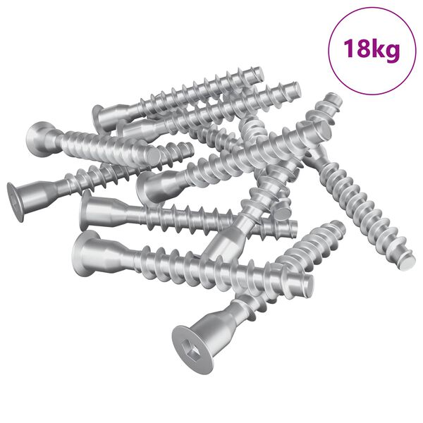 vidaXL Confirmat-Schrauben 2500 pcs Silber Metall