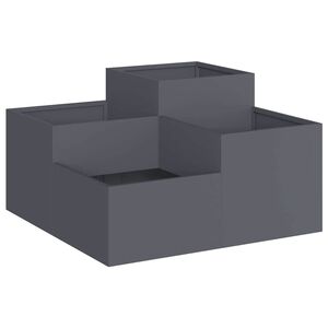 vidaXL Gartenblumentopf Anthrazit 80 x 80 x 48 cm Stahl