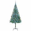 vidaXL K&uuml;nstlicher Weihnachtsbaum Gr&uuml;n 180 cm PVC und Stahl