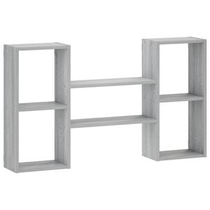 vidaXL Wandregal Sonoma-Grau 102 x 17 x 59 cm Holzwerkstoff