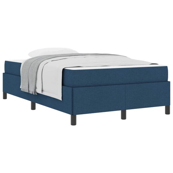 vidaXL Boxspringbett Blau 120 x 190 cm Stoff