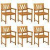 vidaXL Bank Outdoor 6 pcs Natur 56 x 55,5 x 90 cm Massivholz Akazie