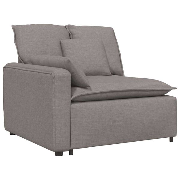 vidaXL Modulares Sofa mit Kissen Taupe