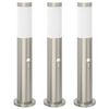 vidaXL Pollerleuchten mit Sensor 3er 50 cm Edelstahl IP44