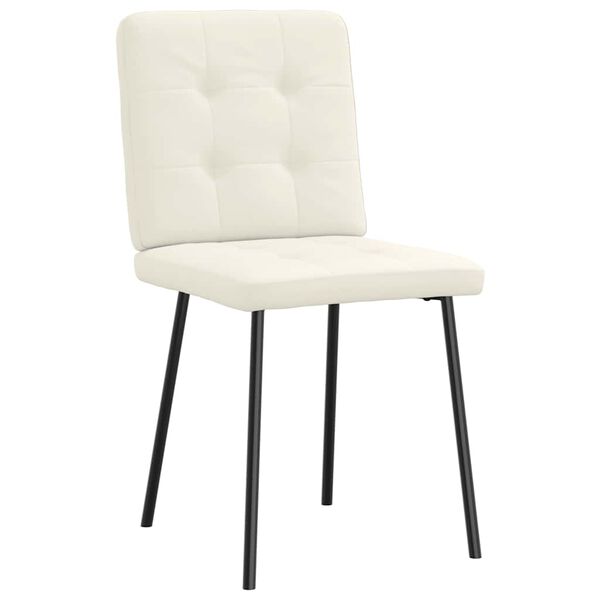 vidaXL Esszimmerst&uuml;hle 6 Stk. Creme Samt