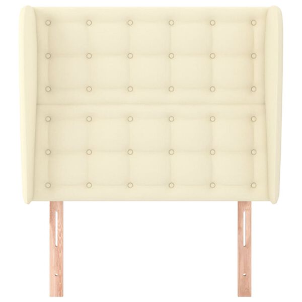 vidaXL Kopfteil mit Ohren Creme 103x23x118/128 cm Kunstleder