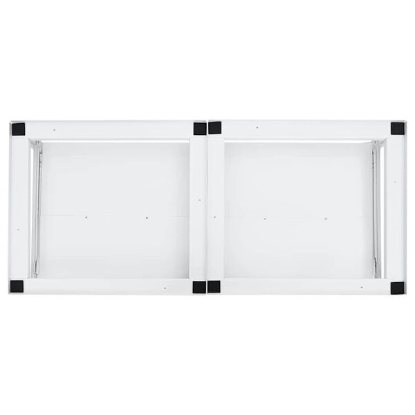 vidaXL Waschmaschinen-Untergestell 2er mit Ausziehbaren Ablagen Wei&szlig;