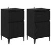 vidaXL Nachttisch 2 stk. Schwarz Eichen-Optik 40 x 35 x 70 cm