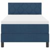 vidaXL Boxspringbett mit Matratze mit Kopfteil Blau 100 x 200 cm Stoff