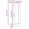 vidaXL Wandschrank Altholz 34,5 x 34 x 90 cm Holzwerkstoff