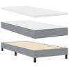 vidaXL Boxspringbett mit Matratze Hellgrau 200 x 80 cm Polyester
