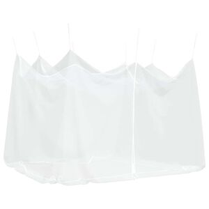 vidaXL Garten Moskitoschutznetz Rechteckig 220 Mesh Wei&szlig; Polyester