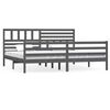vidaXL Massivholzbett Grau 180x200 cm