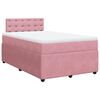 vidaXL Boxspringbett mit Matratze Rosa 120x190 cm Samt