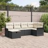 vidaXL Gartensofa-set mit Kissen mit Speicher 6 pcs Poly Rattan