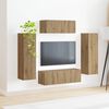 vidaXL TV-Schrankset Wandmontiert 3 pcs Artisan-Eiche Holzwerkstoff