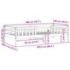 vidaXL Massivholzbett ohne Matratze 100x200 cm Kiefernholz