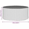 vidaXL Couchtisch f&uuml;r drau&szlig;en Grau &Oslash; 68 x 30 cm Poly-Rattan