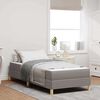 vidaXL Boxspringbett mit Matratze Taupe 100 x 200 cm Stoff