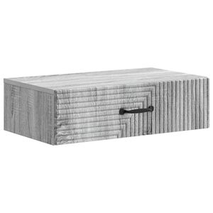 vidaXL Wandmontierter Beistelltisch Graues Sonoma 59 x 34,5 x 17 cm