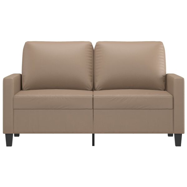 vidaXL 2-Sitzer-Sofa Cappuccino-Braun 120 cm Kunstleder