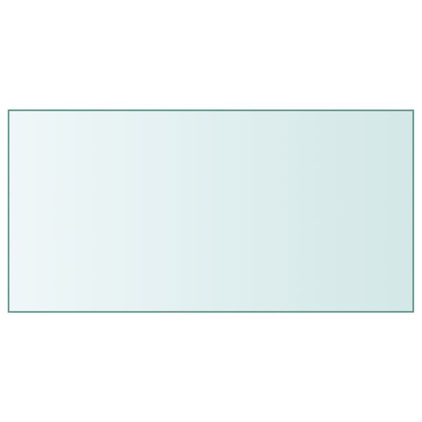 vidaXL Tischplatte Transparent 50x100 cm Hartglas