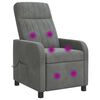 vidaXL Massage Relaxsessel Dunkelgrau Samt (V)