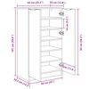 vidaXL Schuhschrank Artisan-Eiche 59x35x100,5 cm Holzwerkstoff