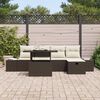 vidaXL Garten-Sofa-Set 6 pcs Braun Poly-Rattan