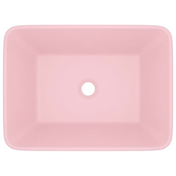 vidaXL Luxus-Waschbecken Matt Rosa 41x30x12 cm Keramik