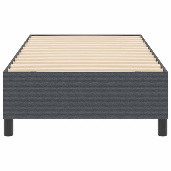 vidaXL Boxspringbett Dunkelgrau 80 x 200 cm Cordstoff