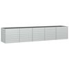 vidaXL Garten-Hochbeet 400x80x77 cm Verzinkter Stahl Silber